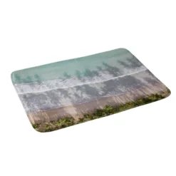 34"x21" Raisazwart Water Tropical Travel Bath Mat Turquoise - Deny Designs