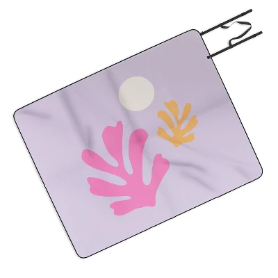 Daily Regina Designs Lavender Abstract Leaves Modern Picnic Blanket - Deny Designs 5 Daily Regina Designs Lavender Abstract Leaves Modern Picnic Blanket - Deny Designs - Image 3