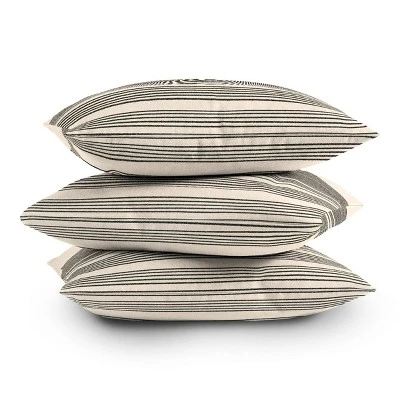 Deny Designs Kierkegaard Design Studio Organic Stripe Square Outdoor Throw Pillow Black/Cream 5 Deny Designs Kierkegaard Design Studio Organic Stripe Square Outdoor Throw Pillow Black/Cream - Image 3