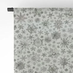 Ninola Design Winter Stars Snowflakes Gray 50" X 64" Single Panel Sheer Window Curtain - Deny Designs -Deny Designs Shop GUEST c90ef630 ab39 4742 846a 0df4d0cb5b09
