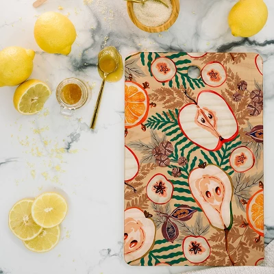 Marta Barragan Camarasa Autumnal Pattern 22 Cutting Board - Rectangle 3 Marta Barragan Camarasa Autumnal Pattern 22 Cutting Board - Rectangle