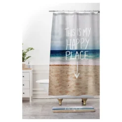 Leah Flores Happy PlacexBeach Cushion Bath Mat Blue - Deny Designs -Deny Designs Shop GUEST c9a4f523 3517 4c94 b737 0f43c9a424e9