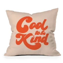Rhianna Marie Chan 'Cool To Be Kind' Outdoor Throw Pillow Orange - Deny Designs -Deny Designs Shop GUEST ca158583 731b 4d9b 9076 9d6275f626dc