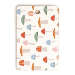 Little Arrow Design Co Mushrooms On White Cutting Board - Rectangle -Deny Designs Shop GUEST cb549b9c 7351 413f 9d89 9a474ddde5ff