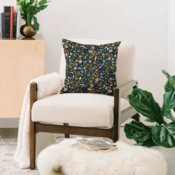 16"x16" Marta Barragan Camarasa Wild Leaves Nature Dark Square Throw Pillow - Deny Designs: Abstract Decorative Indoor Cushion, Zippered -Deny Designs Shop GUEST cba44ffd 65c7 4aba bf05 bb86158af3b3