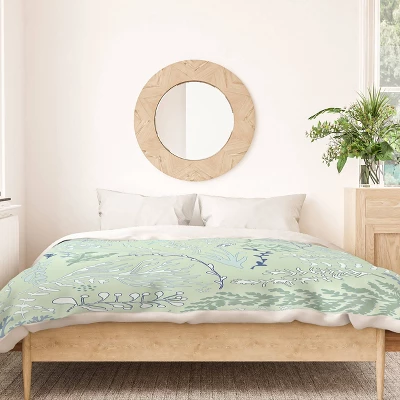 Deny Designs Monika Strigel Herbs And Ferns Pastel Duvet Cover Set Green 3 Deny Designs Monika Strigel Herbs And Ferns Pastel Duvet Cover Set Green