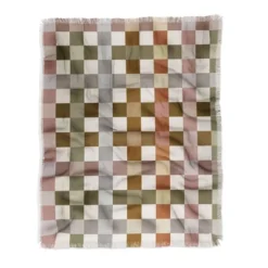 Ninola Design Multicolored Checker Natural Woven Throw Blanket - Deny Designs -Deny Designs Shop GUEST cc8940cf 271f 4df0 bb9a c074d982d11b