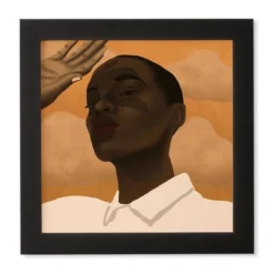 12" X 12" Nawaalillustrations Suns Out Framed Wall Art Black - Deny Designs -Deny Designs Shop GUEST ccc17a27 05cd 4a5e a11e d45431440726