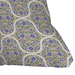 16"x16" Deny Designs Marta Barragan Camarasa Floral Whimsy Art Decor Square Outdoor Throw Pillow Brown