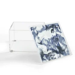 Jacqueline Maldonado Marble Mist Blue Acrylic Box - Deny Designs
