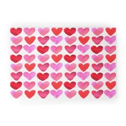 Amy Sia Heart Watercolor Looped Vinyl Welcome Mat - Society6 -Deny Designs Shop GUEST cf42b36b a168 4e80 b720 274f4f13f061