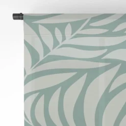 Heather Dutton Flowing Leaves Seafoam Single Panel Sheer Window Curtain - Deny Designs -Deny Designs Shop GUEST d0279e81 cc24 4f31 973b 3e64f1fcf6db