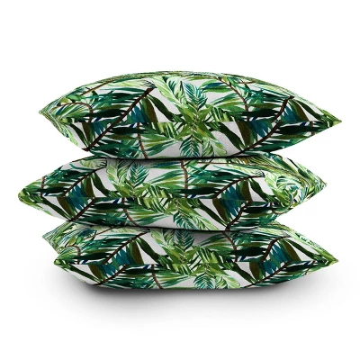 Marta Barragan Camarasa Leaf The Jungle Watercolor Outdoor Throw Pillow Green - Deny Designs 5 Marta Barragan Camarasa Leaf The Jungle Watercolor Outdoor Throw Pillow Green - Deny Designs - Image 3