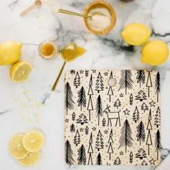 Heather Dutton Winter Wonderland White Cutting Board - Deny Designs