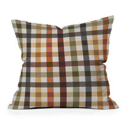 20"x20" Deny Designs Ninola Design Gingham Outdoor Throw Pillow Brown: Abstract Pattern, Polyester, Square Shape 6 20"x20" Deny Designs Ninola Design Gingham Outdoor Throw Pillow Brown: Abstract Pattern, Polyester, Square Shape - Image 4
