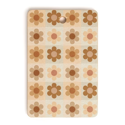Iveta Abolina Daisy Check Terracotta Medium Rectangle Cutting Board, 16" X 10.5" - Deny Designs 5 Iveta Abolina Daisy Check Terracotta Medium Rectangle Cutting Board, 16" X 10.5" - Deny Designs - Image 3