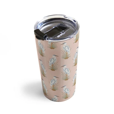 CoastL Studio Crane Peach Travel Mug 20 Oz Stainless Steel Travel Mug - Deny Designs 5 CoastL Studio Crane Peach Travel Mug 20 Oz Stainless Steel Travel Mug - Deny Designs - Image 3