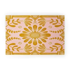 Sewzinski Boho Florals Yellow White Pink Looped Vinyl Welcome Mat - Society6 12 Sewzinski Boho Florals Yellow White Pink Looped Vinyl Welcome Mat - Society6 -Deny Designs Shop GUEST d53b9ebf adaf 486b 8704 8c014e7ad53c