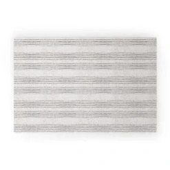 Holli Zollinger LINEN STRIPE RUSTIC Looped Vinyl Welcome Mat - Society6 -Deny Designs Shop GUEST d66cb9a1 bf12 4a93 8e49 1578c5bcdf96