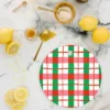 LouBruzzoni Retro Xmas Checks Cutting Board - Round -Deny Designs Shop GUEST d691b1f1 4dee 4756 ba12 257726f780c5