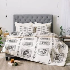 Deny Designs Schatzi Brown Mudcloth Comforter Set Black/White
