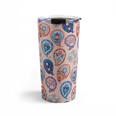 Pimlada Phuapradit Floral Paisley Half Drop Travel Mug 20 Oz Stainless Steel Travel Mug - Deny Designs 6 Pimlada Phuapradit Floral Paisley Half Drop Travel Mug 20 Oz Stainless Steel Travel Mug - Deny Designs - Image 4