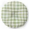 Ninola Design Watercolor Gingham Salad Green Floor Pillow - Deny Desings