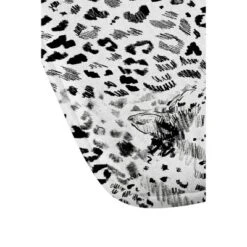 Pattern State Cheetah Sketch Memory Foam Bath Mat Black/White - Deny Designs