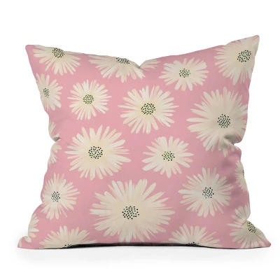 Modern Tropical Floral Outdoor Throw Pillow Playful Pink - Deny Designs 5 Modern Tropical Floral Outdoor Throw Pillow Playful Pink - Deny Designs - Image 3