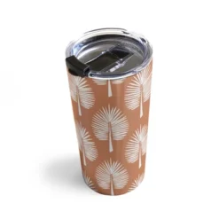 CoastL Studio Wide Palm Terra Cotta 20 Oz Stainless Steel Travel Mug - Deny Designs