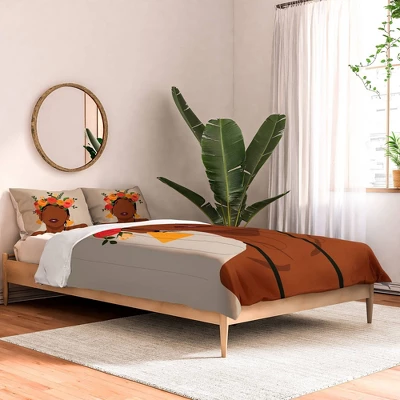 Domonique Brown Crown Comforter Set - Deny Designs 3 Domonique Brown Crown Comforter Set - Deny Designs