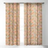 Evamatise Abstract Flowers Summer Holiday Single Panel Sheer Window Curtain - Deny Designs
