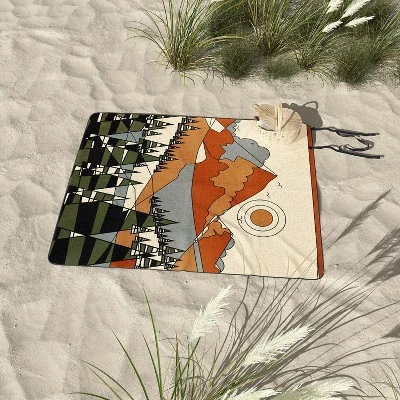 Nadja Wild Abstract Landscape 3 Picnic Blanket - Deny Designs 4 Nadja Wild Abstract Landscape 3 Picnic Blanket - Deny Designs - Image 2