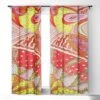 Rosie Brown Swirls 84" X 50" Single Panel Blackout Window Curtain - Deny Designs