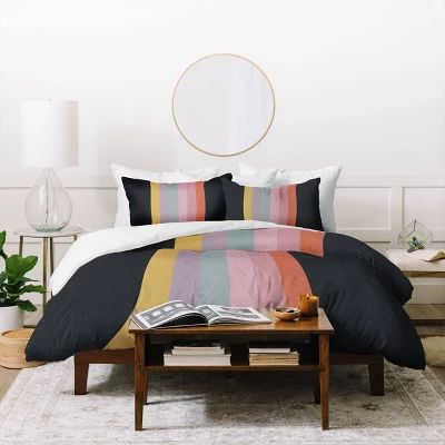 Deny Designs Emanuela Carratoni Retro Rainbow Comforter Bedding Set Black 5 Deny Designs Emanuela Carratoni Retro Rainbow Comforter Bedding Set Black - Image 3