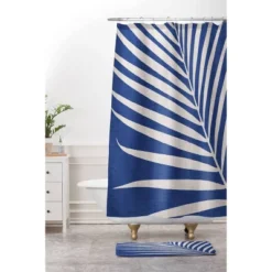 Modern Tropical Vintage Palm Memory Foam Bath Mat Blue - Deny Designs -Deny Designs Shop GUEST dd4f71f2 eabf 4a47 b6e1 8afbe05bef86