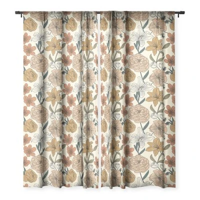 Emanuela Carratoni Spring Floral Mood Single Panel Sheer Window Curtain - Deny Designs 4 Emanuela Carratoni Spring Floral Mood Single Panel Sheer Window Curtain - Deny Designs - Image 2