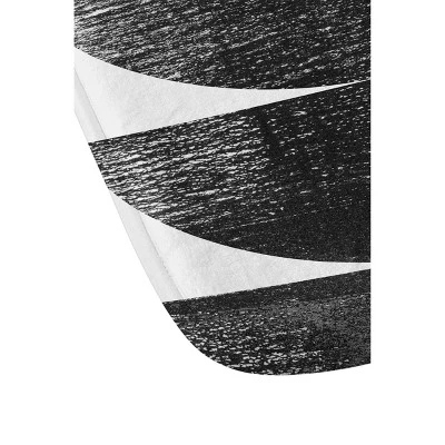 Mid Century Modern Circles Memory Foam Bath Mat Black/White - Deny Designs 4 Mid Century Modern Circles Memory Foam Bath Mat Black/White - Deny Designs - Image 2