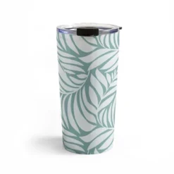 Heather Dutton Flowing Leaves Seafoam Travel Mug 20 Oz Stainless Steel Travel Mug - Deny Designs -Deny Designs Shop GUEST e11a7483 8697 46cf bf74 7d27ddb9817d