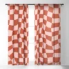 MariaMariaCreative Play Checkers Blush Single Panel Sheer Window Curtain - Deny Designs -Deny Designs Shop GUEST e15305c8 7bfa 456f 8de5 0030195ef889