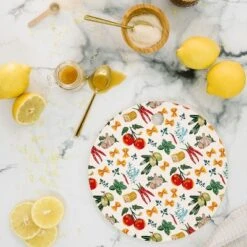 Adrianne La Festa Pattern Cutting Board - Round