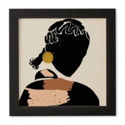 Domonique Brown Black Hair No. 12 Framed Wall Art Black - Deny Designs -Deny Designs Shop GUEST e26ac896 1bef 48cd 9b39 b06ee204150d