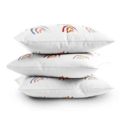 16"x16" Lyman Creative Co. Pastel Rainbows Square Throw Pillow White - Deny Designs -Deny Designs Shop GUEST e2732184 a43d 4080 803e 8d437c14a014