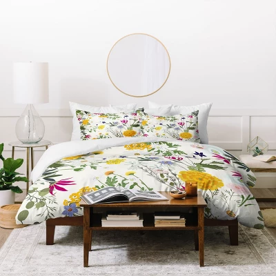Iveta Abolina Bretta Duvet Cover Set Yellow - Deny Designs 3 Iveta Abolina Bretta Duvet Cover Set Yellow - Deny Designs