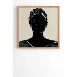Domonique Brown Black Hair No. 5 Framed Wall Art Bamboo - Deny Designs -Deny Designs Shop GUEST e3748061 84d9 4975 b69c ba5520120068