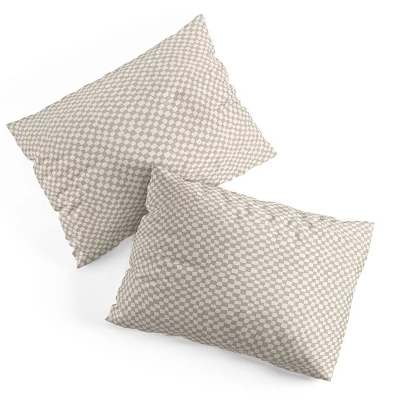 Deny Designs Iveta Abolina Lazy Checker Dove Duvet Cover Set Gray 4 Deny Designs Iveta Abolina Lazy Checker Dove Duvet Cover Set Gray - Image 2
