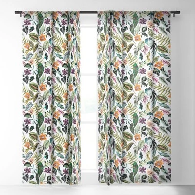 Marta Barragan Camarasa Wild Colorful Jungle FN5 Single Panel Sheer Window Curtain - Deny Designs 3 Marta Barragan Camarasa Wild Colorful Jungle FN5 Single Panel Sheer Window Curtain - Deny Designs