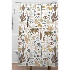 Marta Barragan Camarasa Wild Desert Shapes II Shower Curtain Brown - Deny Designs