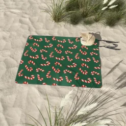 Lathe & Quill Candy Canes Green Picnic Blanket -Deny Designs -Deny Designs Shop GUEST e5600194 9972 409e a7f9 cf3a2bd85bc6