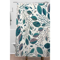 Rosebud Studio Always Happy Shower Curtain Green - Deny Designs